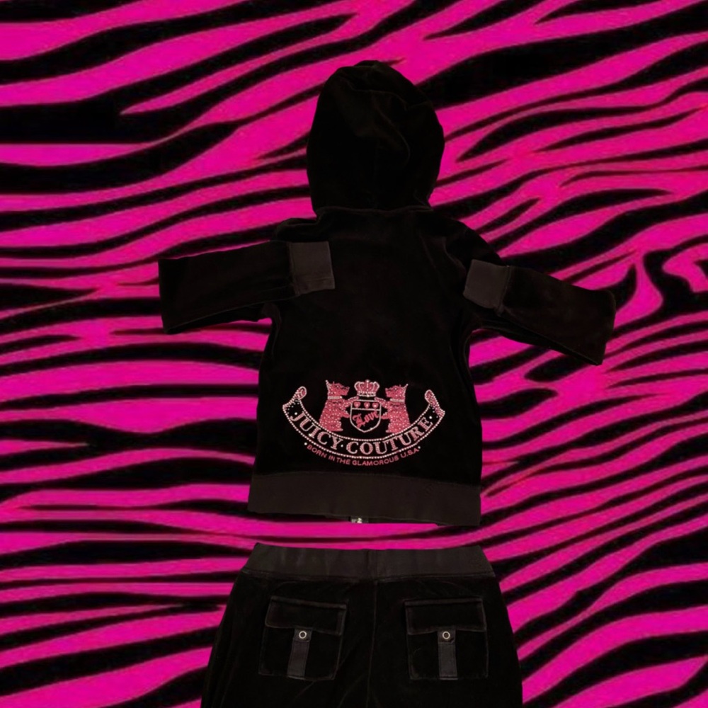 Juicy couture pink and black tracksuit